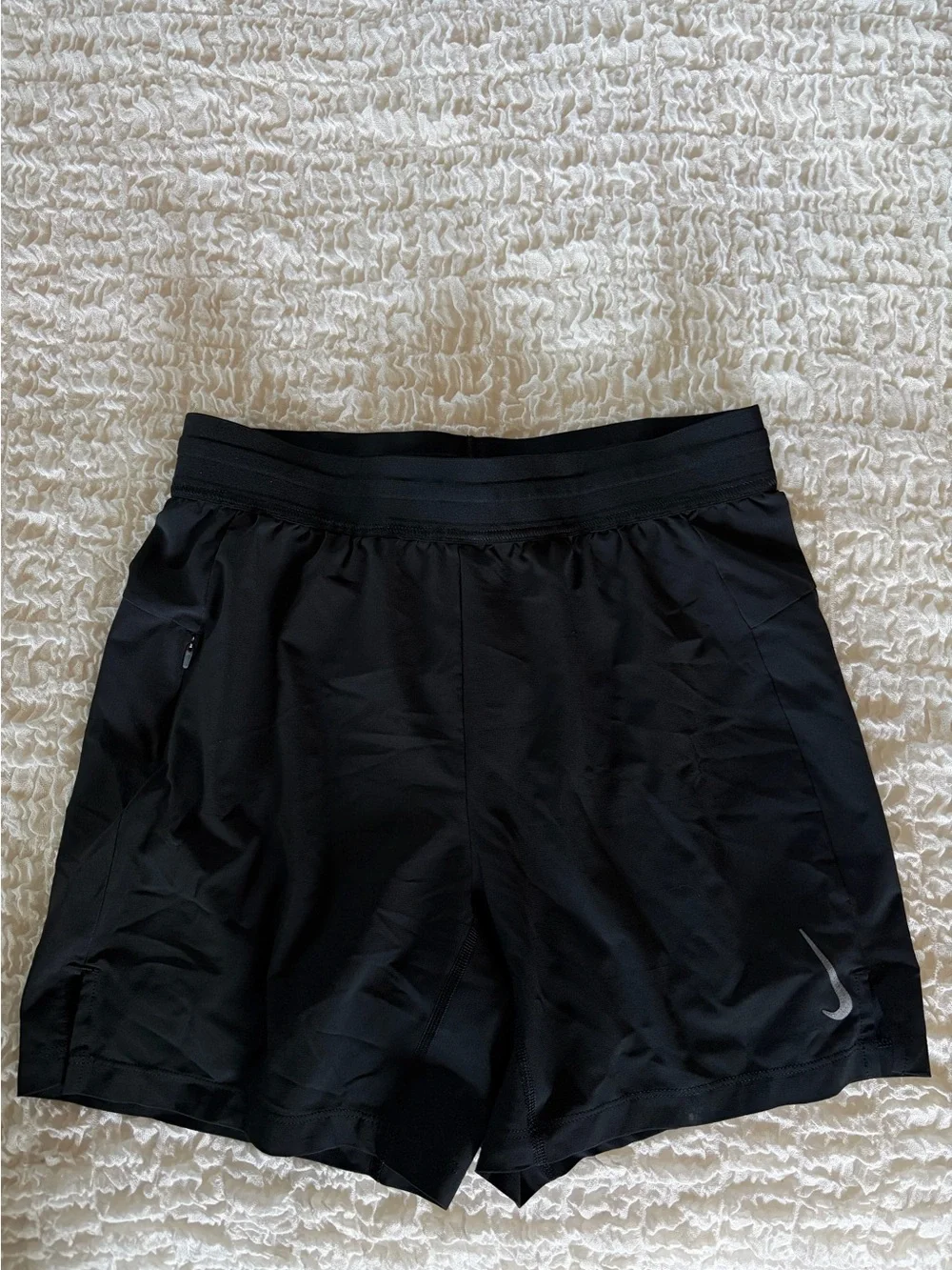Nike yoga dri-fit Men’s Black Athletic Shorts with Elastic Waist